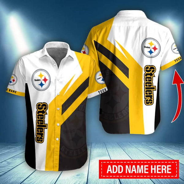 Pittsburgh Steelers 2 (18) Personalized Hawaiian Button down shirt