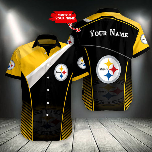 Pittsburgh Steelers 2 (17) Personalized Hawaiian Button down shirt