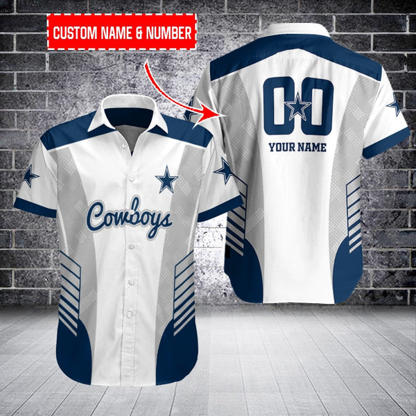 Dallas Cowboys 2 (45) Personalized Hawaiian Button down shirt