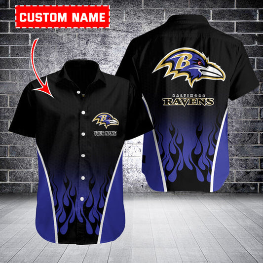 Baltimore Ravens 2 (41) Personalized Hawaiian Button down shirt