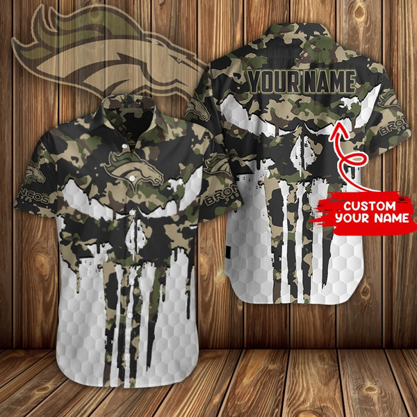 Denver Broncos 2 (1) Personalized Hawaiian Button down shirt