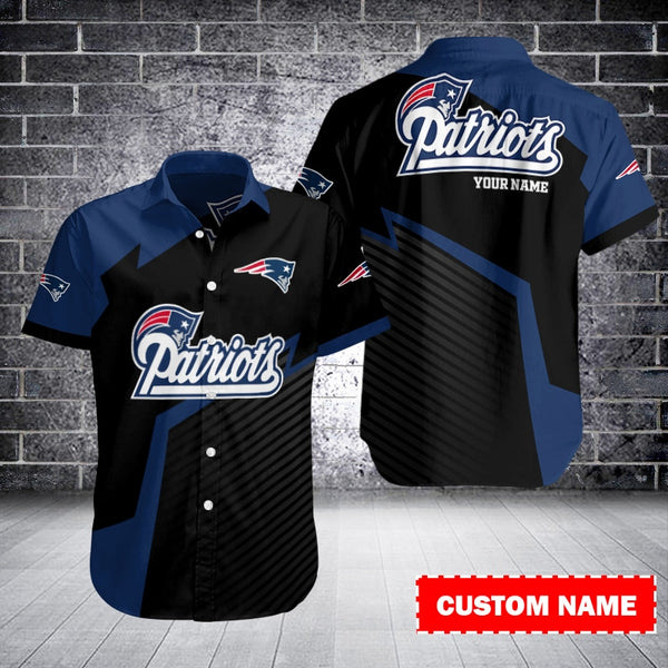 New England Patriots 2 (4) Personalized Hawaiian Button down shirt