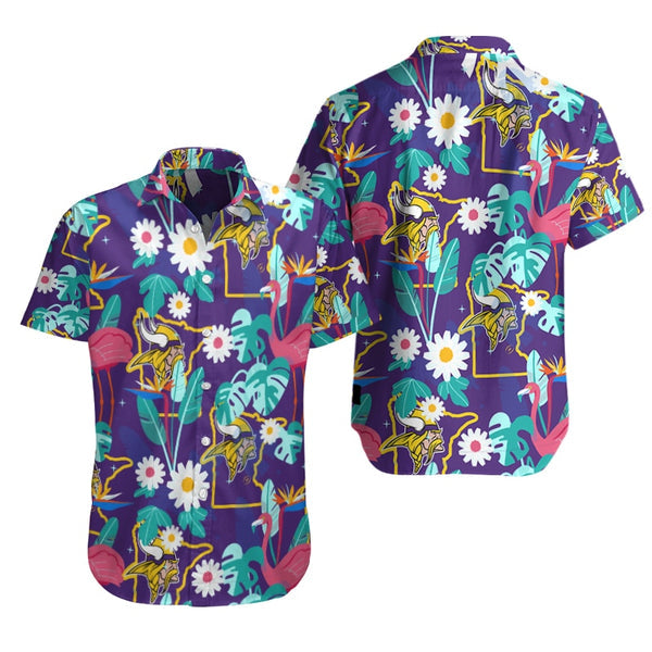 Minnesota Vikings 2 (3) Personalized Hawaiian Button down shirt