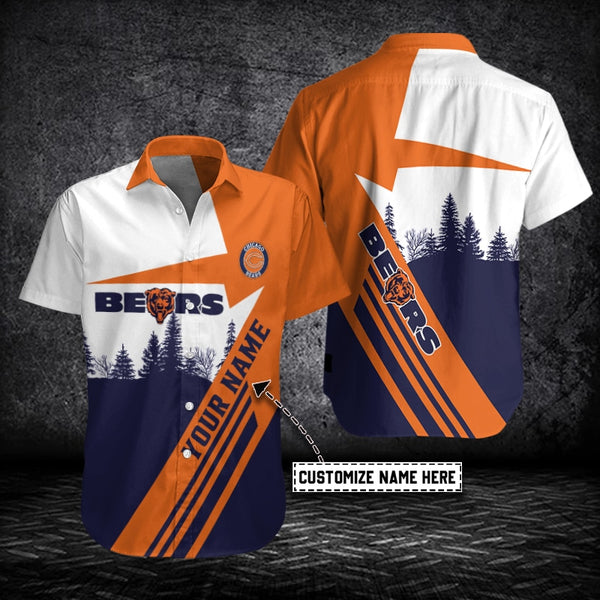 Chicago Bears 2 (10) Personalized Hawaiian Button down shirt