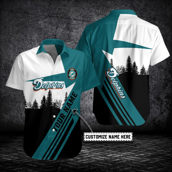 Miami Dolphins 2 (11) Personalized Hawaiian Button down shirt