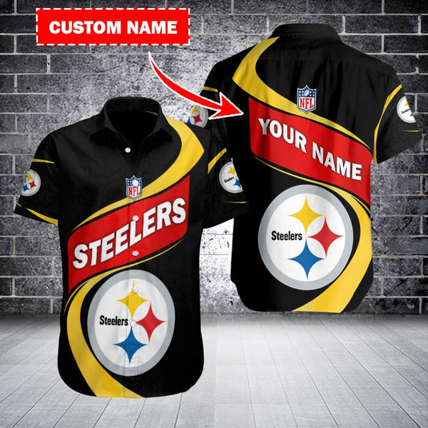 Pittsburgh Steelers 2 (16) Personalized Hawaiian Button down shirt