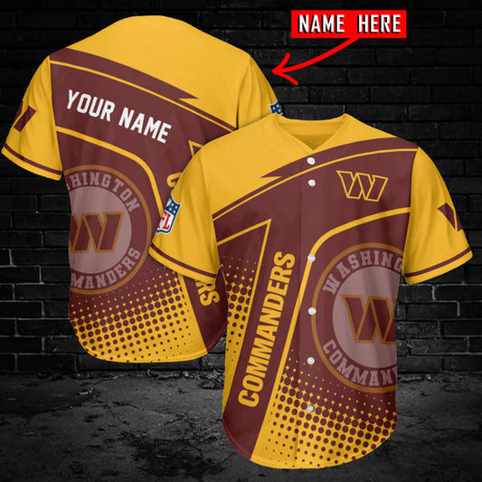 Washington Commanders Personalized Baseball Jersey 002