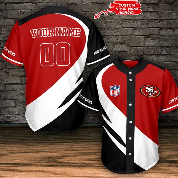 San Francisco 49ers Personalized Baseball Jersey 014
