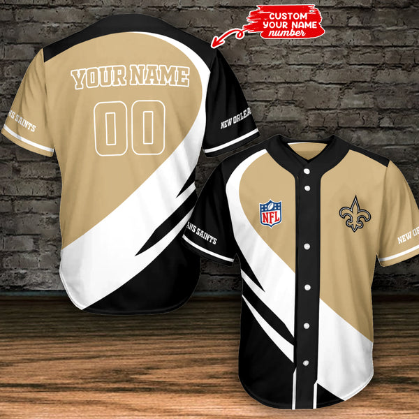 New Orleans Saints Personalized Baseball Jersey 015