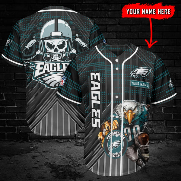 Philadelphia Eagles Personalized Baseball Jersey 015