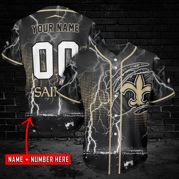 New Orleans Saints Personalized Baseball Jersey 012