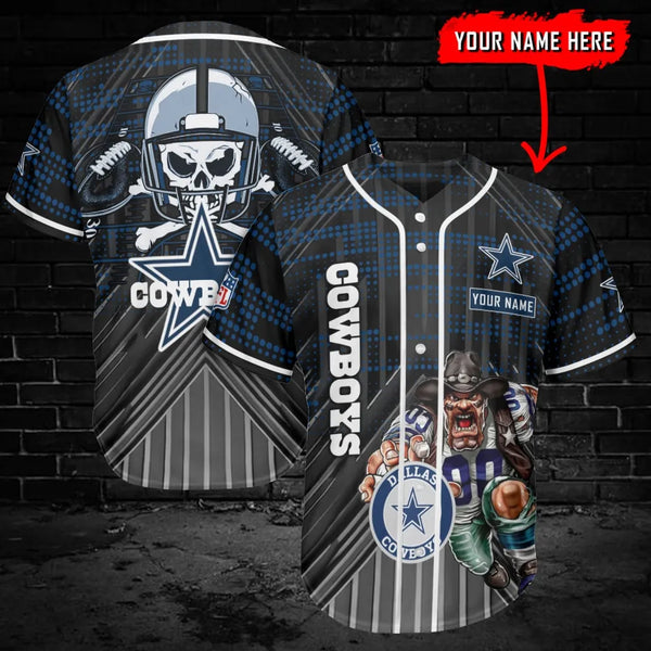 Dallas Cowboys Personalized Baseball Jersey 027