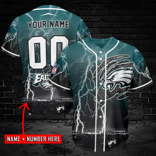 Philadelphia Eagles Personalized Baseball Jersey 018