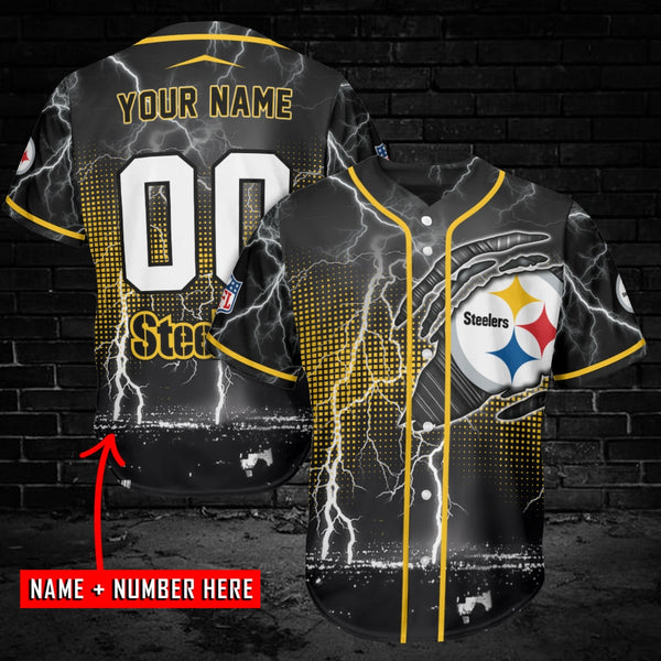 Pittsburgh Steelers Personalized Baseball Jersey 027