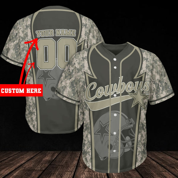 Dallas Cowboys Personalized Baseball Jersey 031