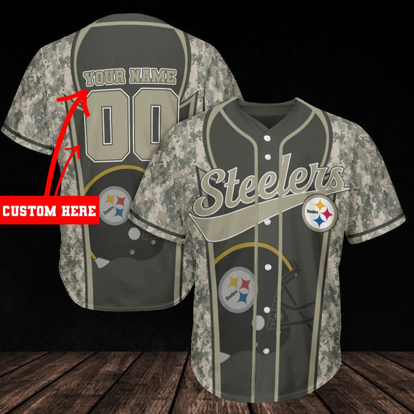 Pittsburgh Steelers Personalized Baseball Jersey 034