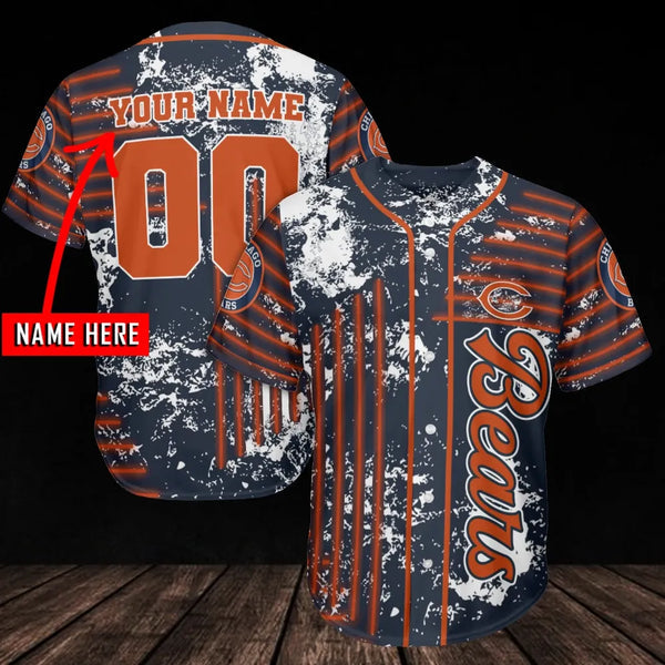 Chicago Bears Personalized Baseball Jersey 005