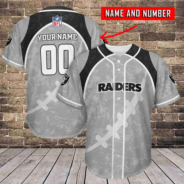 Las Vegas Raiders Personalized Baseball Jersey 018