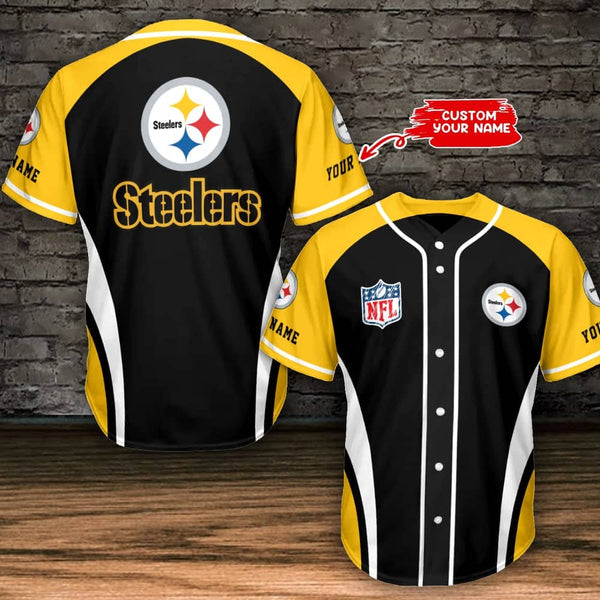 Pittsburgh Steelers Personalized Baseball Jersey 017