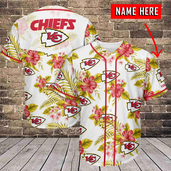 Kansas City Chiefs Personalized Baseball Jersey 002