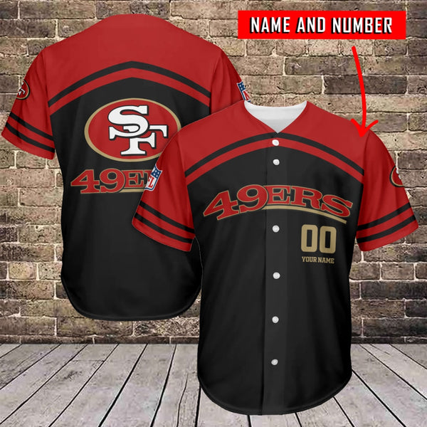 San Francisco 49ers Personalized Baseball Jersey 019