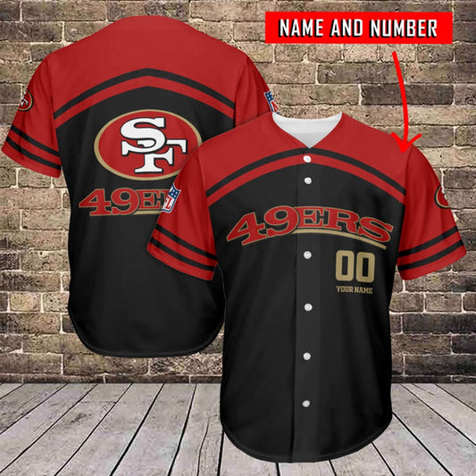 San Francisco 49ers Personalized Baseball Jersey 019