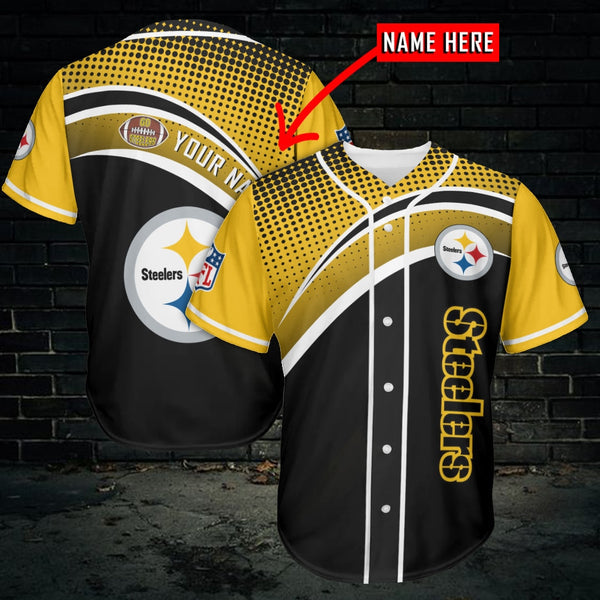Pittsburgh Steelers Personalized Baseball Jersey 015