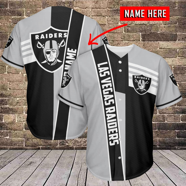 Las Vegas Raiders Personalized Baseball Jersey 016