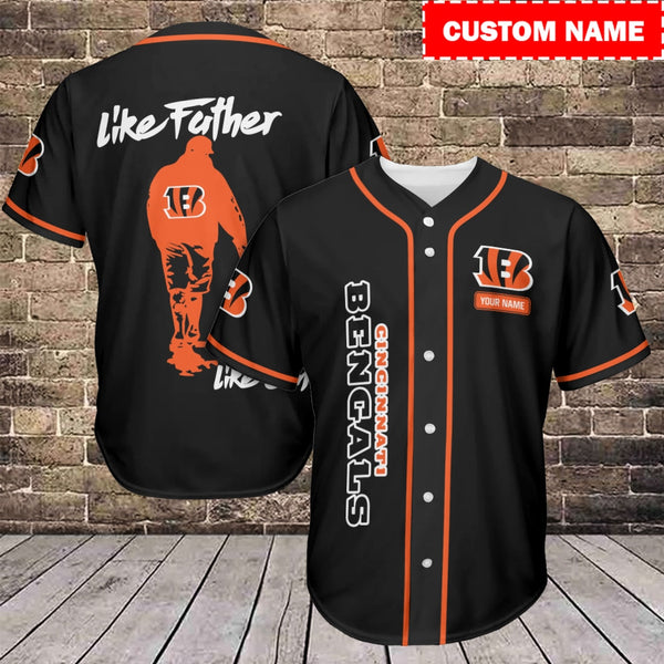 Cincinnati Bengals Personalized Baseball Jersey 004