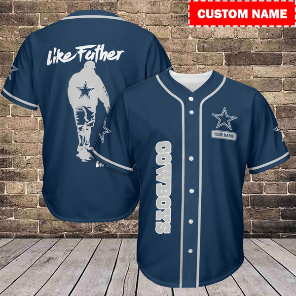 Dallas Cowboys Personalized Baseball Jersey 034