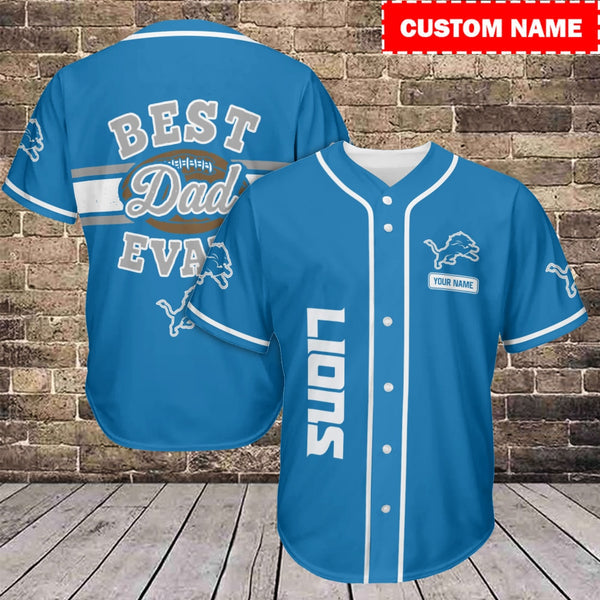 Detroit Lions Personalized Baseball Jersey 022