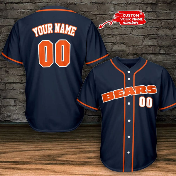 Chicago Bears Personalized Baseball Jersey 008