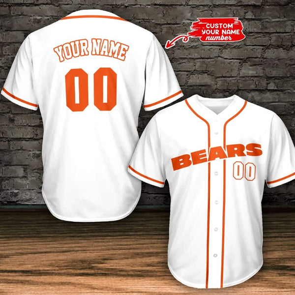 Chicago Bears Personalized Baseball Jersey 008