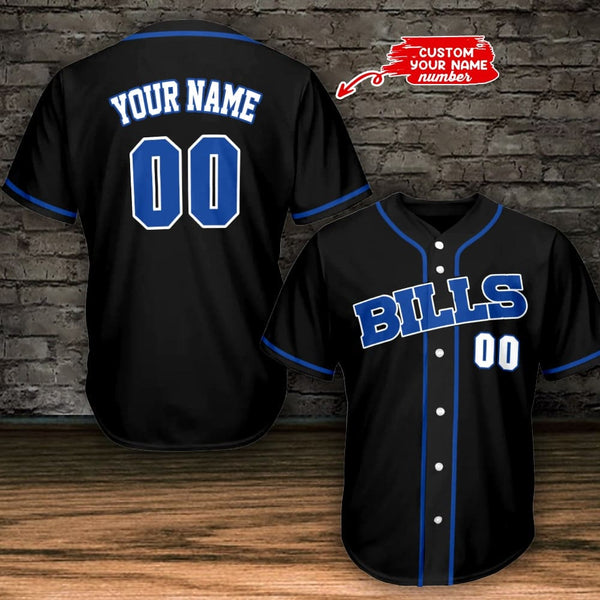 Buffalo Bills Personalized Baseball Jersey 002
