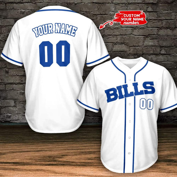 Buffalo Bills Personalized Baseball Jersey 002