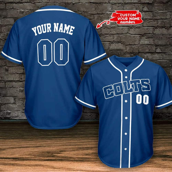 Indianapolis Colts Personalized Baseball Jersey 001