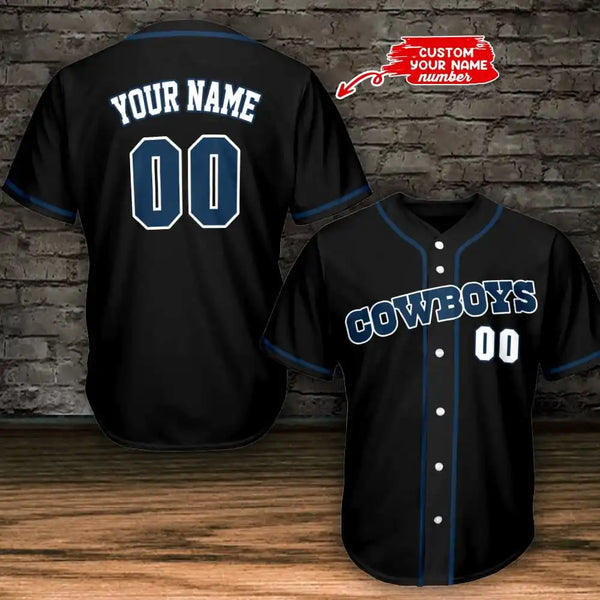 Dallas Cowboys Personalized Baseball Jersey 024
