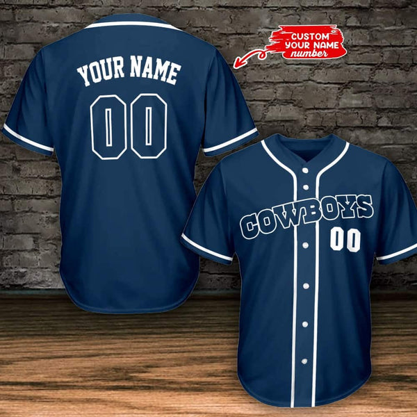 Dallas Cowboys Personalized Baseball Jersey 024