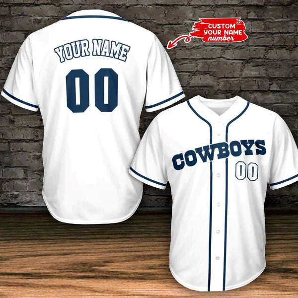 Dallas Cowboys Personalized Baseball Jersey 024