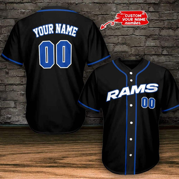 Los Angeles Rams Personalized Baseball Jersey 003