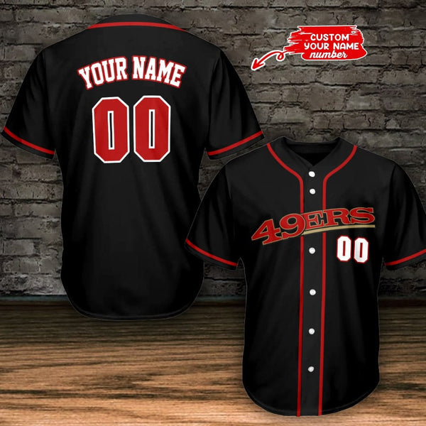 San Francisco 49ers Personalized Baseball Jersey 013