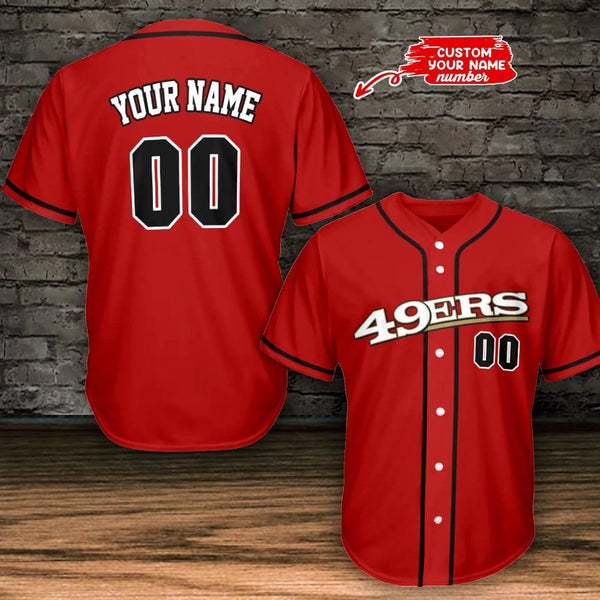 San Francisco 49ers Personalized Baseball Jersey 013