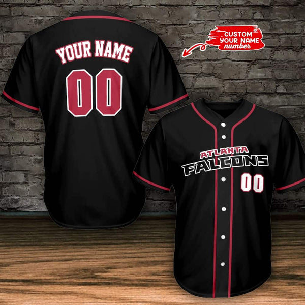 Atlanta Falcons Personalized Baseball Jersey 001