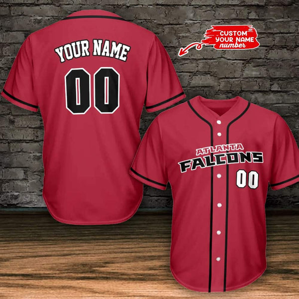 Atlanta Falcons Personalized Baseball Jersey 001