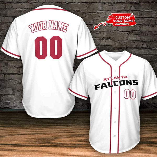 Atlanta Falcons Personalized Baseball Jersey 001