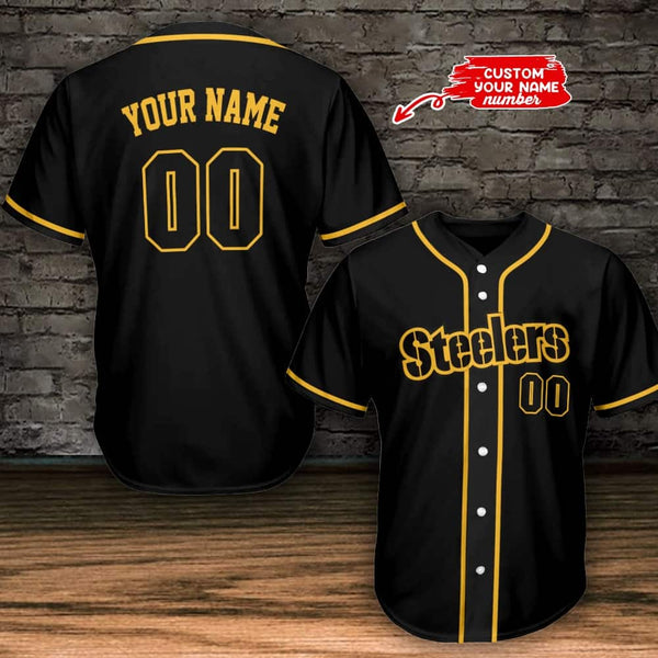 Pittsburgh Steelers Personalized Baseball Jersey 013