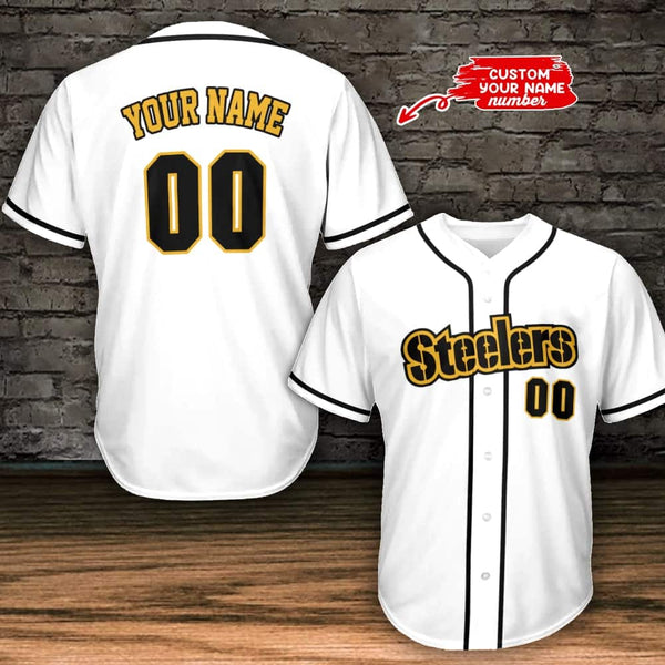 Pittsburgh Steelers Personalized Baseball Jersey 013