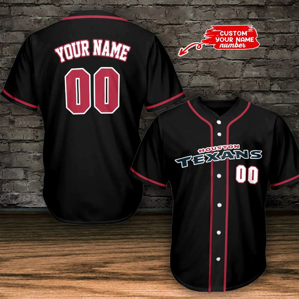 Houston Texans Personalized Baseball Jersey 008