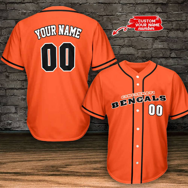 Cincinnati Bengals Personalized Baseball Jersey 003