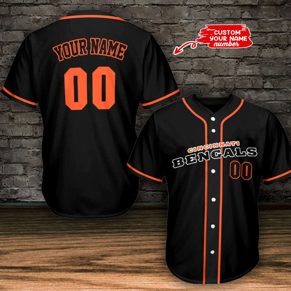Cincinnati Bengals Personalized Baseball Jersey 003